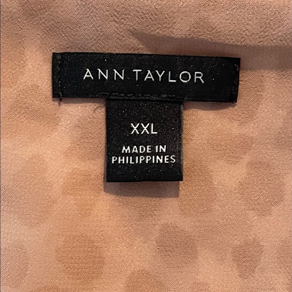 ANN TAYLOR Leopard Print Lace Trim Cami In Spiced Taupe - Picture 9 of 11